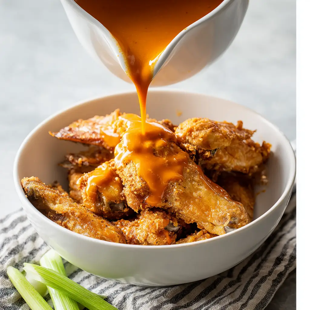Crispy Baked Chicken Wings served hot and crunchy