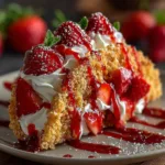 strawberry crunch cheesecake tacos close-up