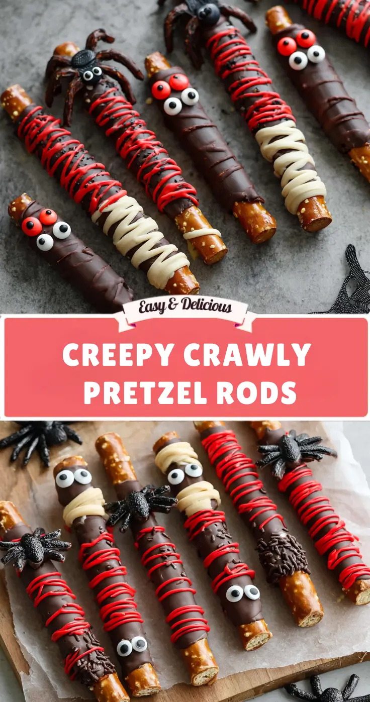 Creepy Crawly Pretzel Rods