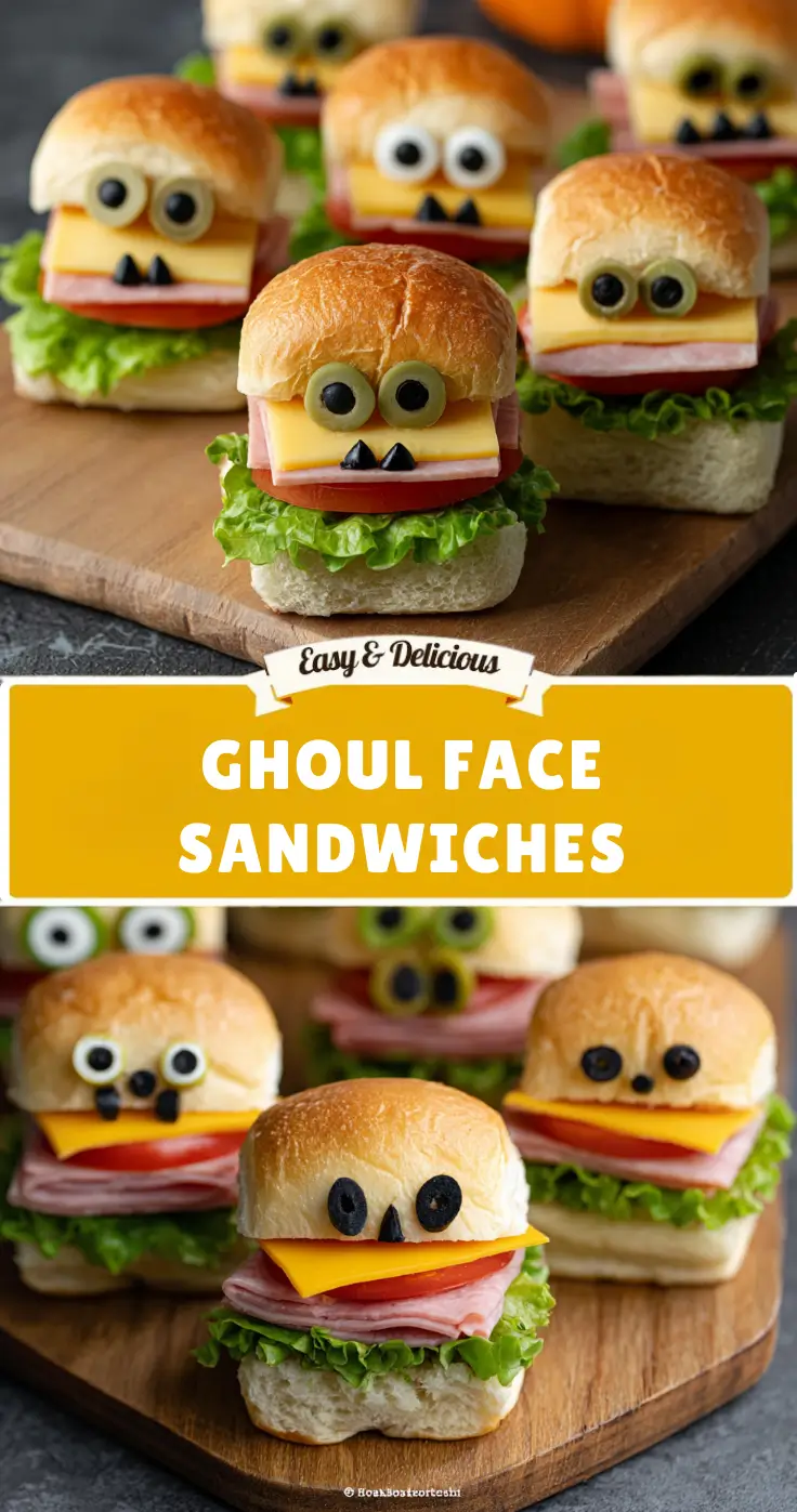Ghoul Face Sandwiches