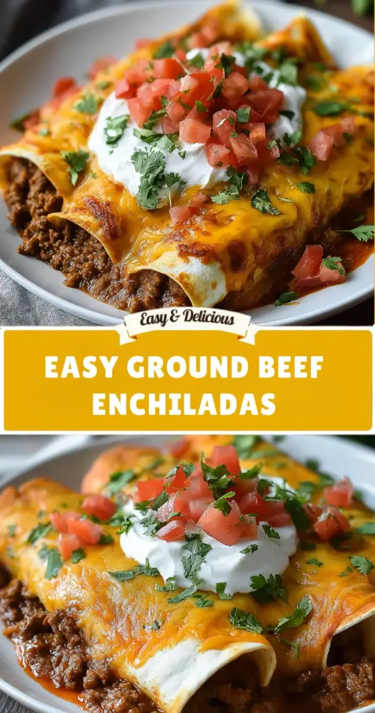 Easy Ground Beef Enchiladas – A Family Favorite Dinner 2 Ground Beef Enchiladas