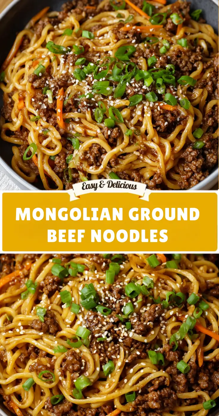 Mongolian Ground Beef Noodles