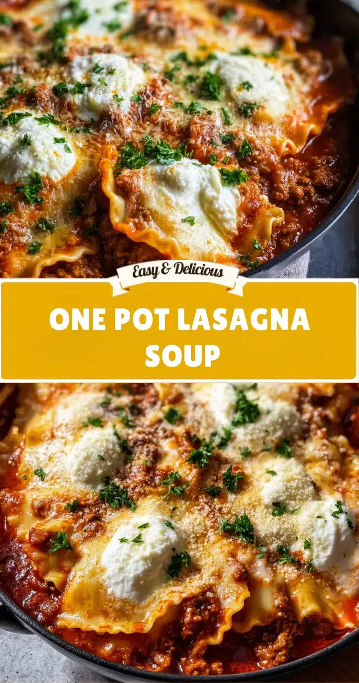 One Pot Lasagna Soup