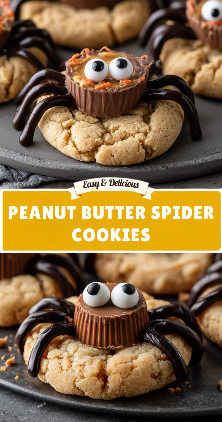 Peanut Butter Spider Cookies
