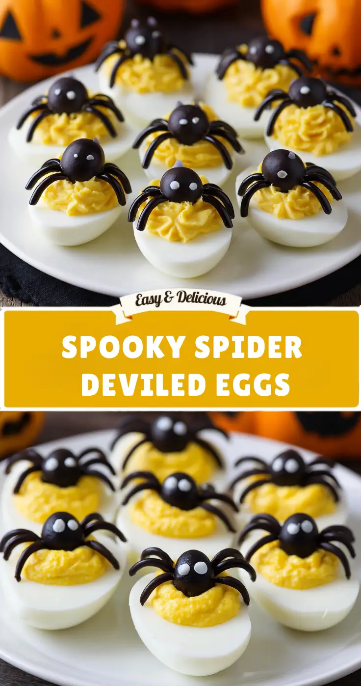 Spooky Spider Deviled Eggs