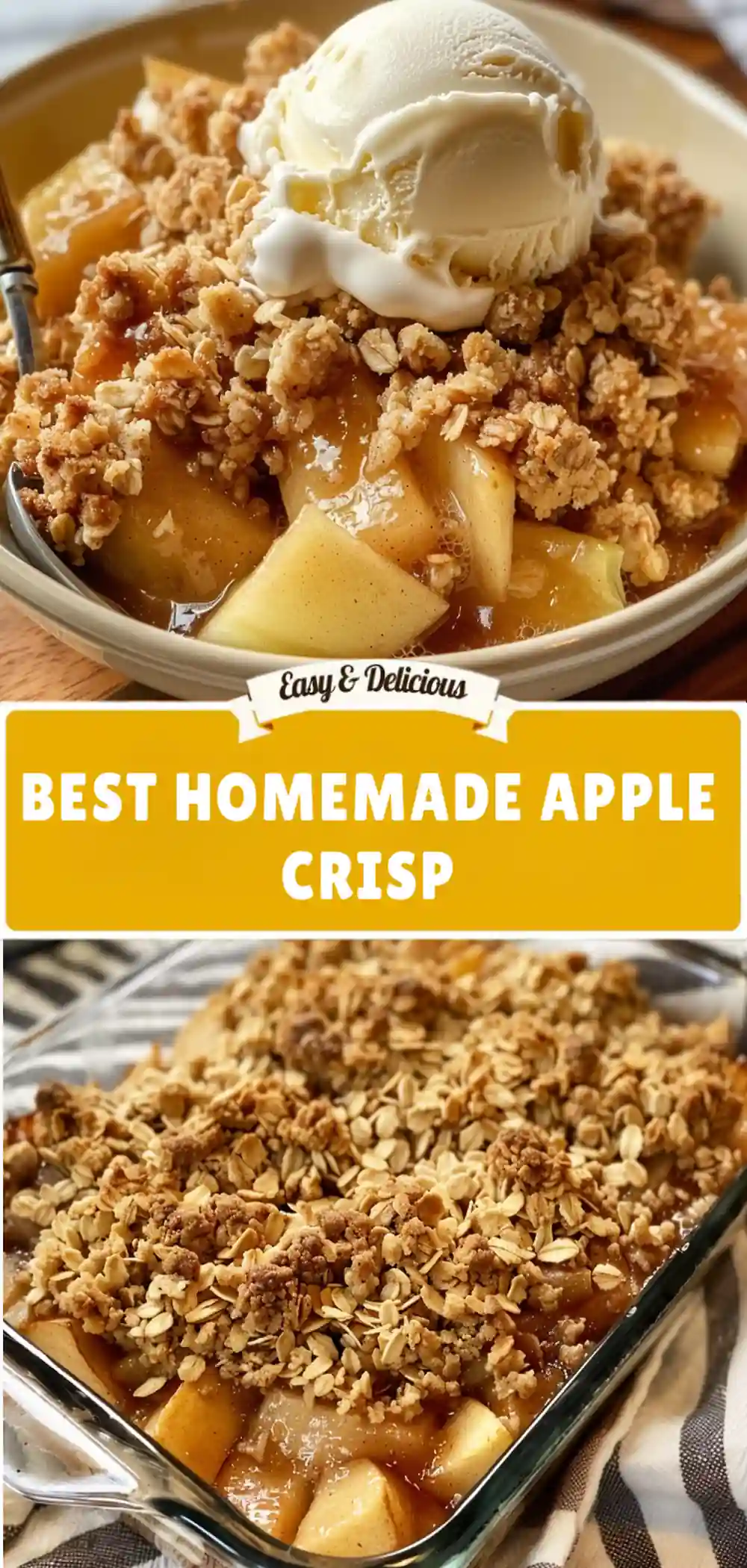 best homemade apple crisp pinterest