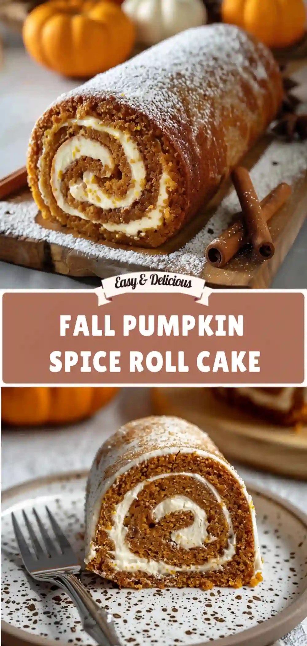 fall pumpkin roll cake