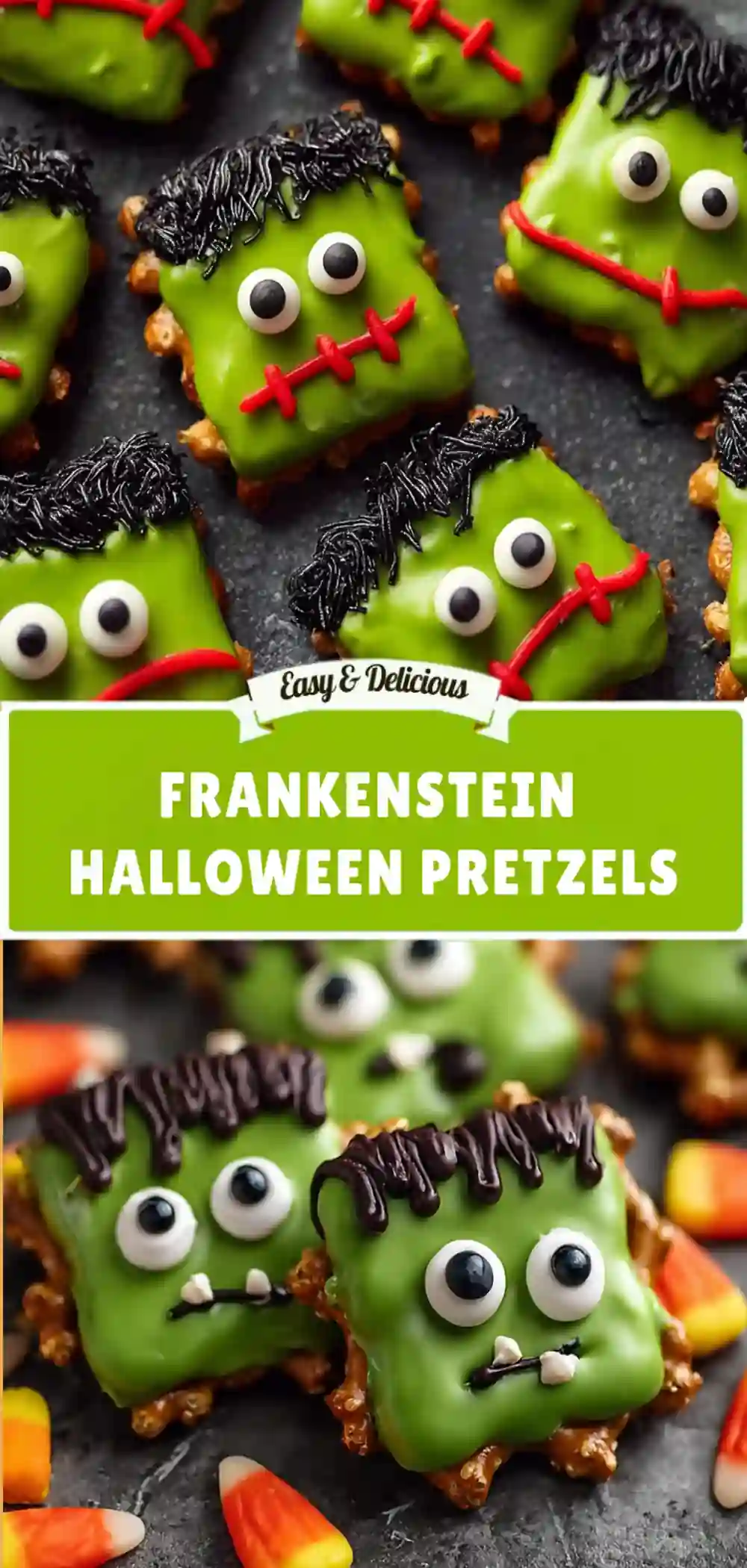 frankenstein halloween pretzels tall