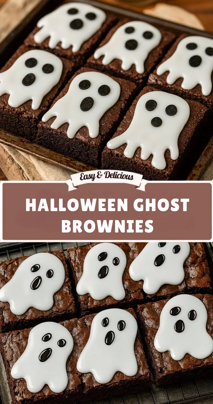 halloween ghost brownies