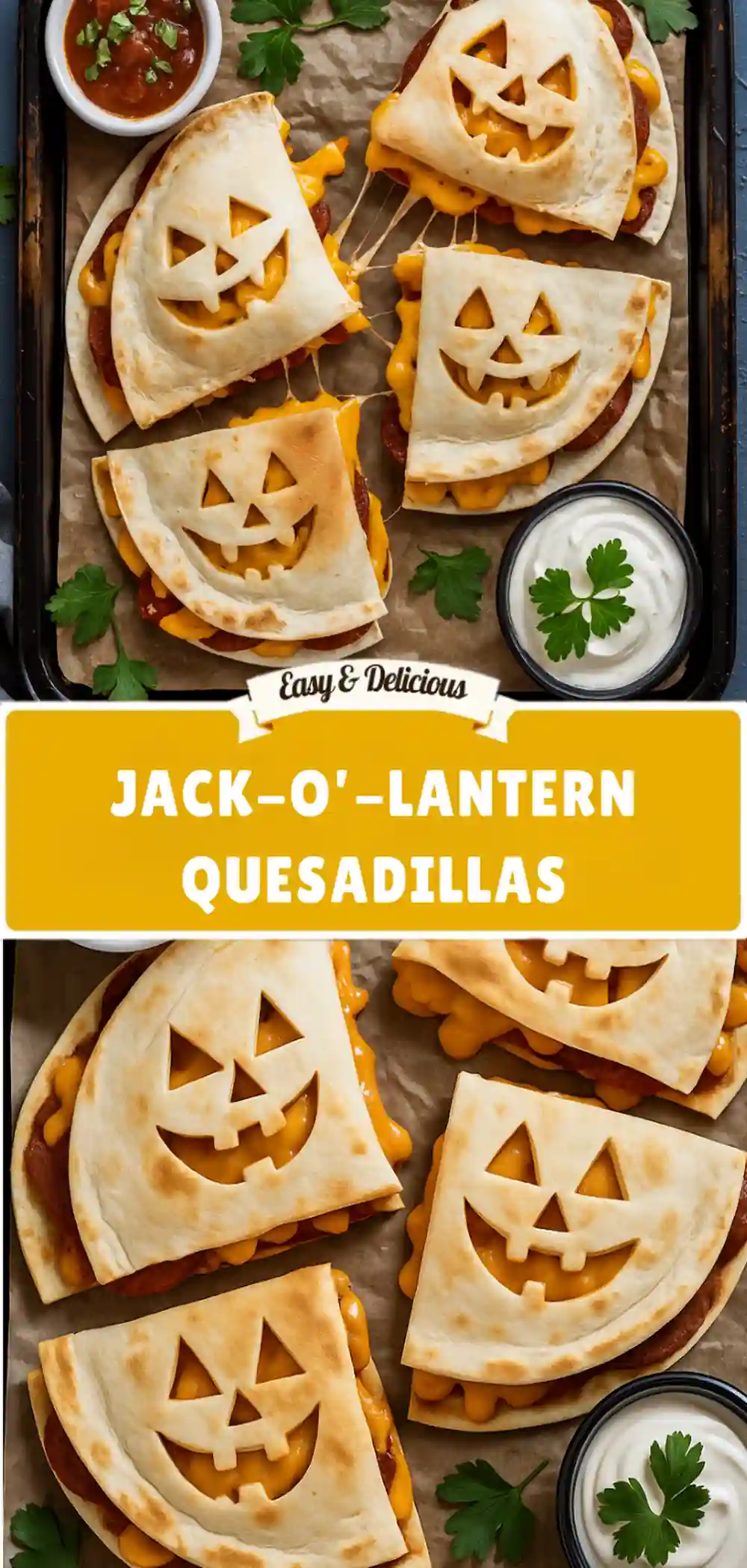 jack o lantern quesadillas pinterest