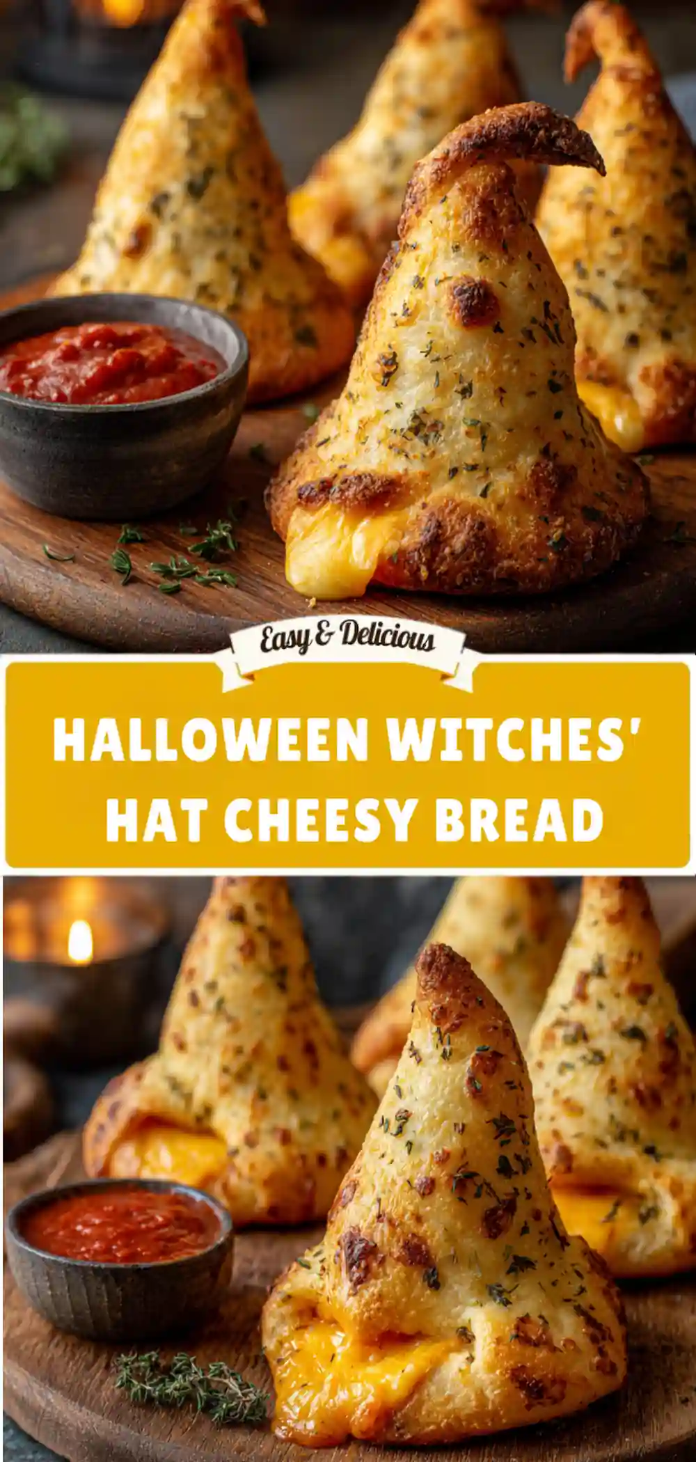 witches hat cheesy bread pinterest