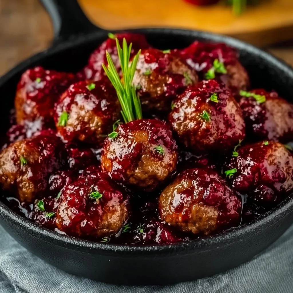 Savory Christmas Cranberry Meatballs in Just 30 Minutes