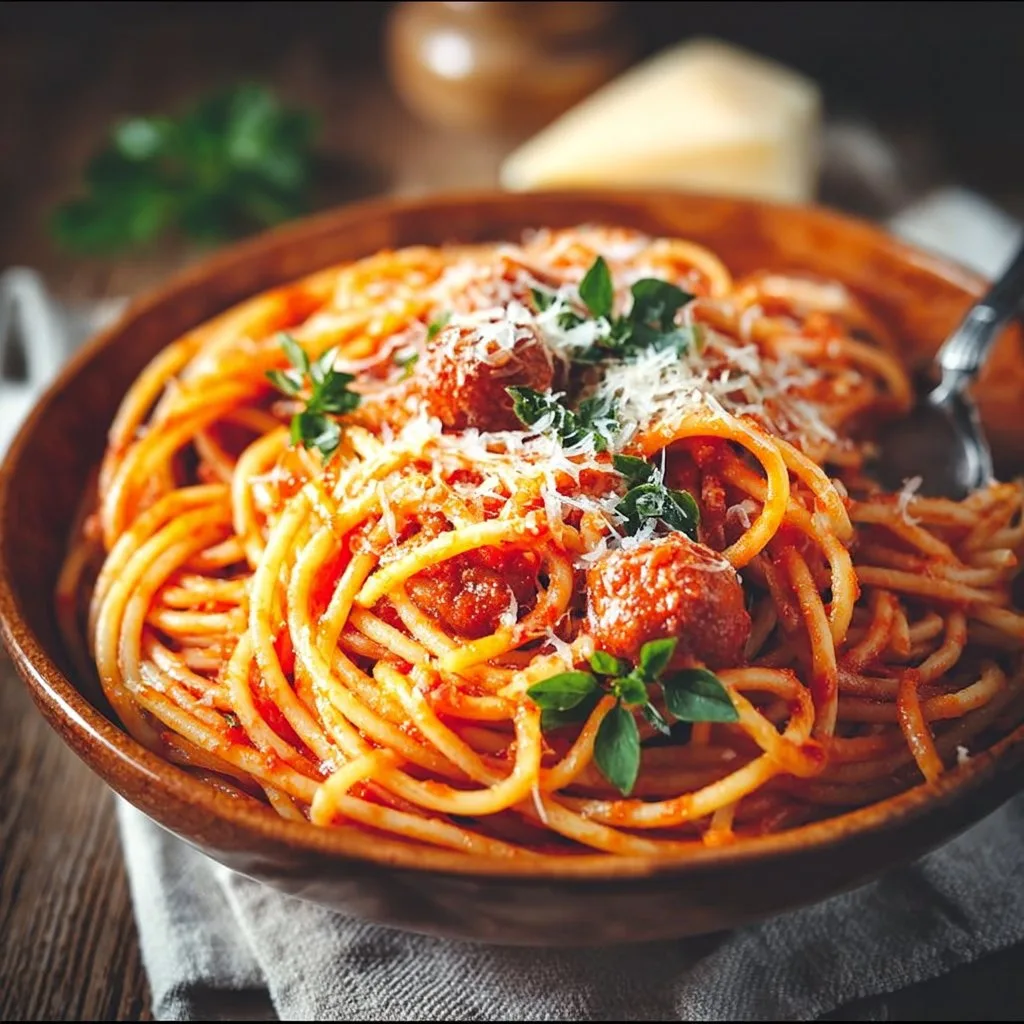 Classic Spaghetti with Tomato Sauce