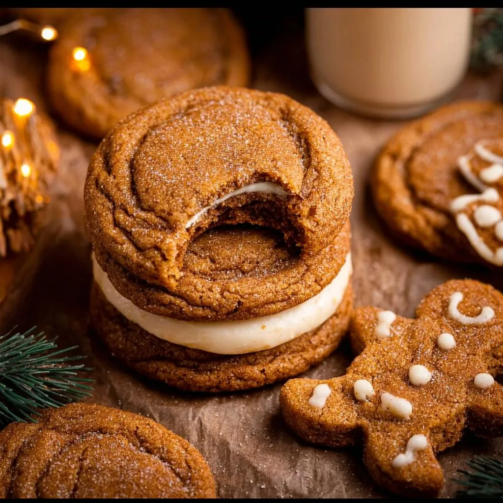 Gingerbread Cheesecake Cookies