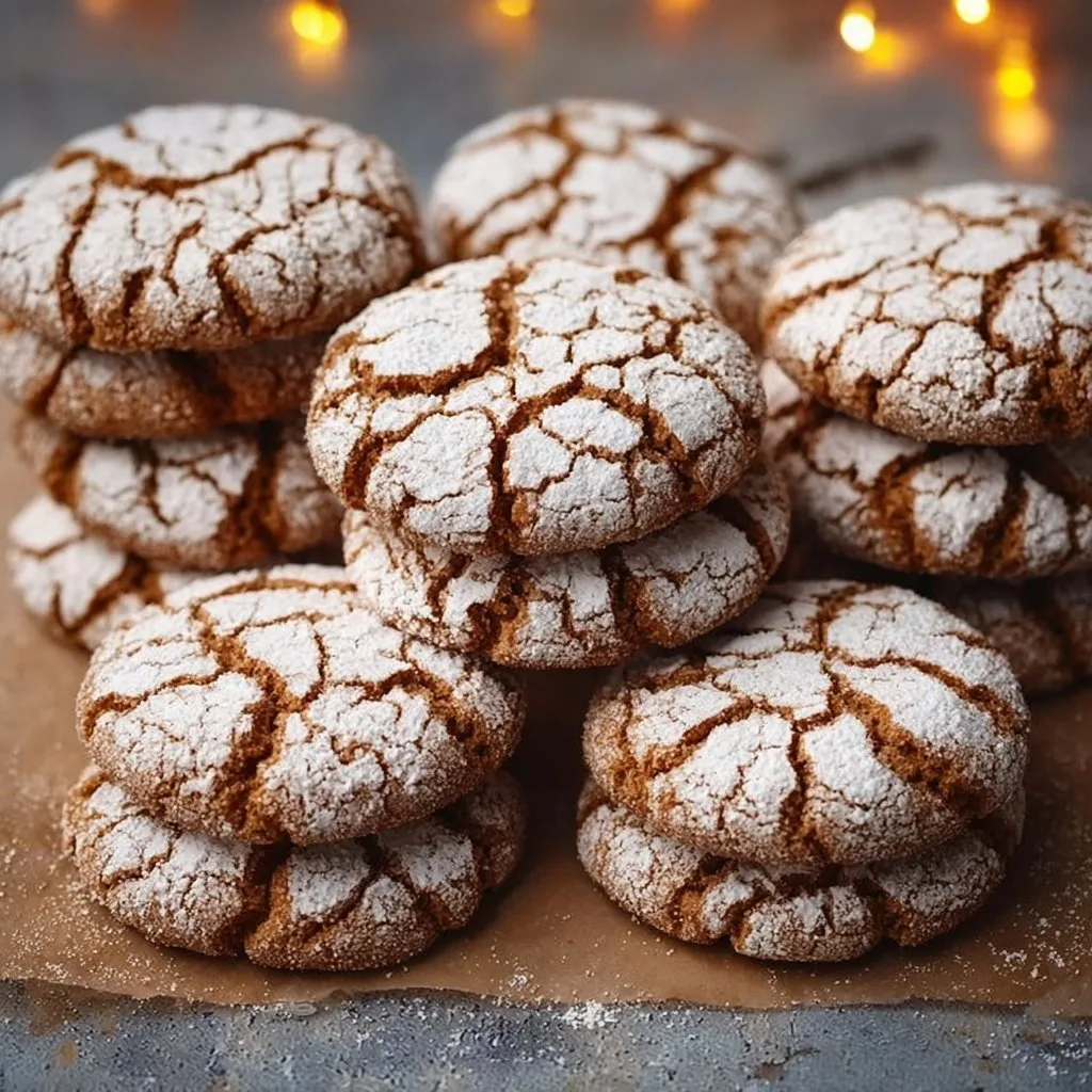 Gingerbread Crinkle Cookies