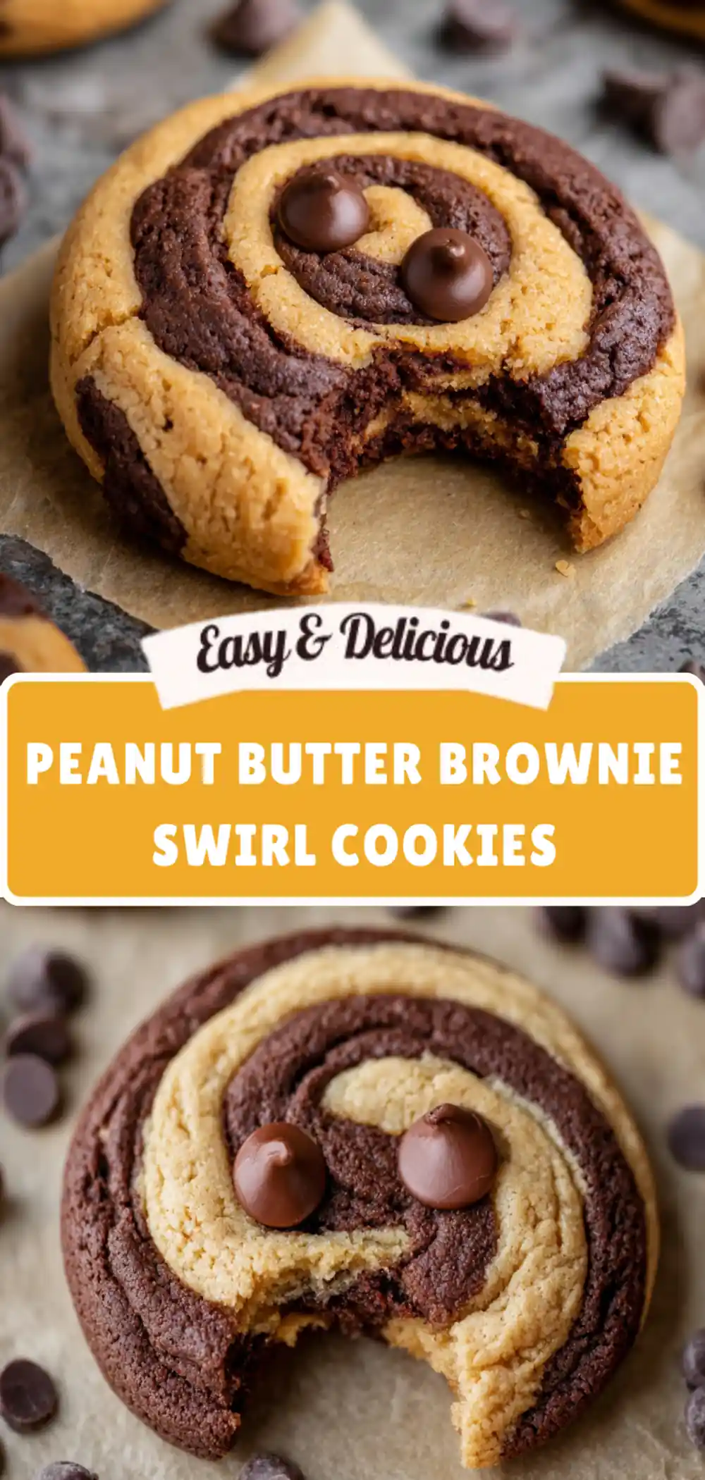 peanut butter brownie swirl cookies q31