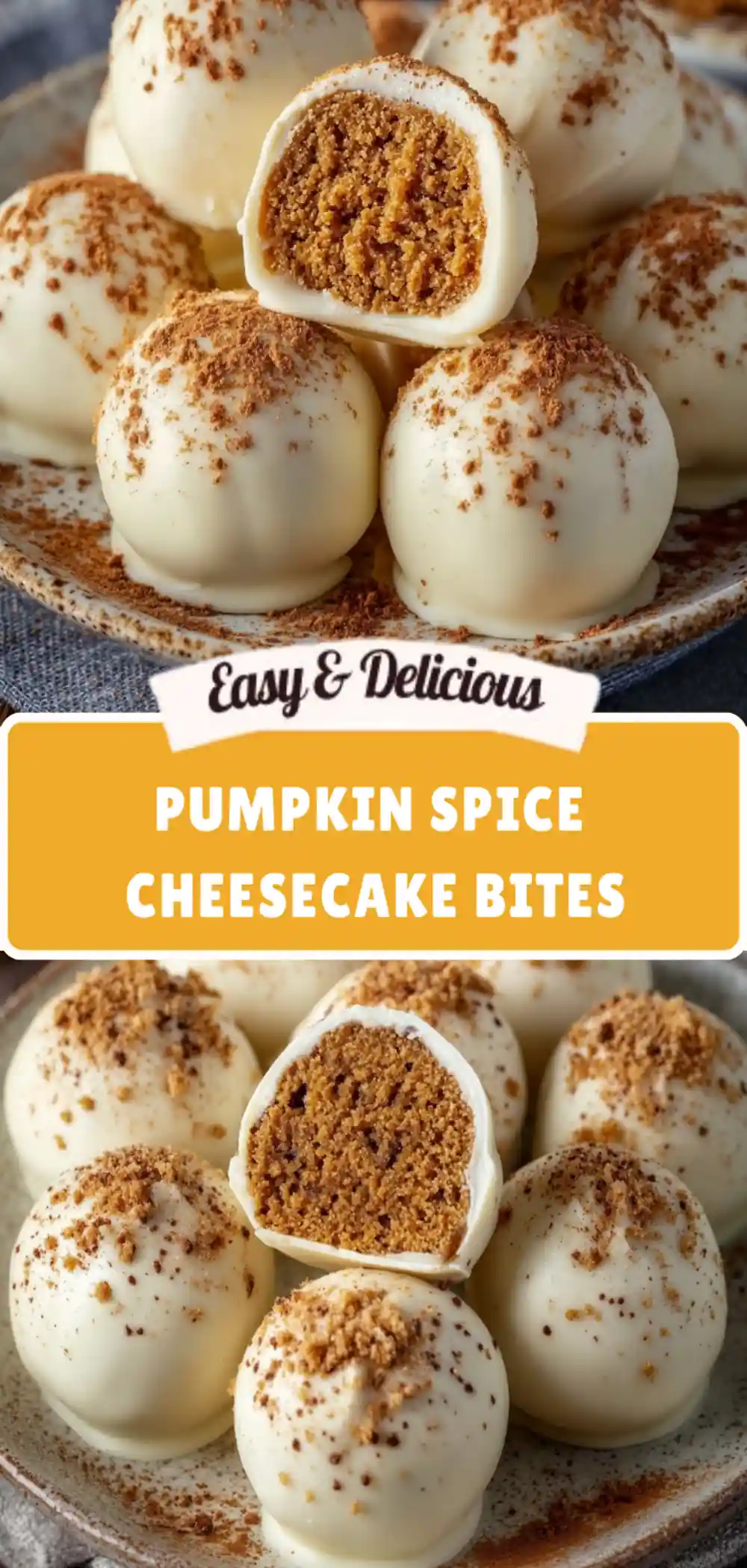 pumpkin spice cheesecake bites q25