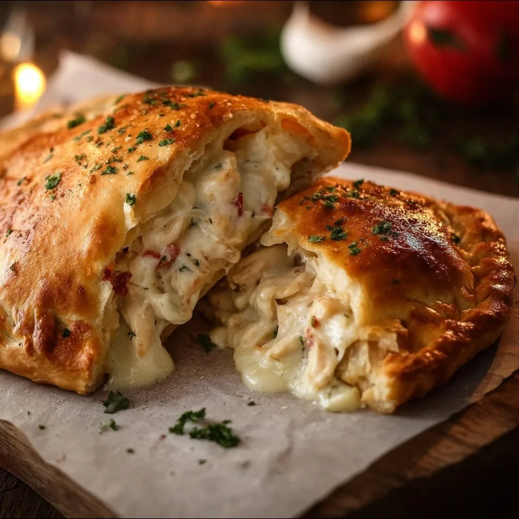 Chicken Alfredo Calzone Recipe