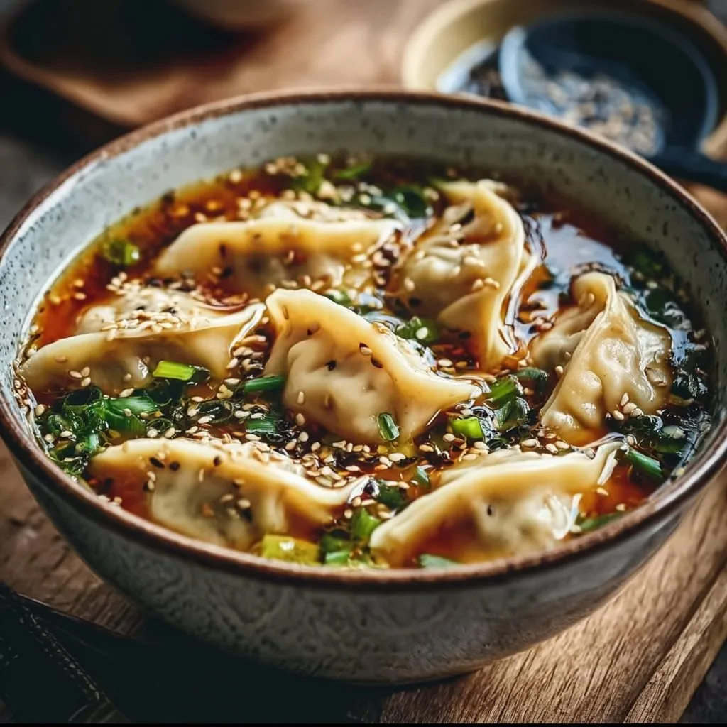 Easy Asian Dumpling Potsticker Soup