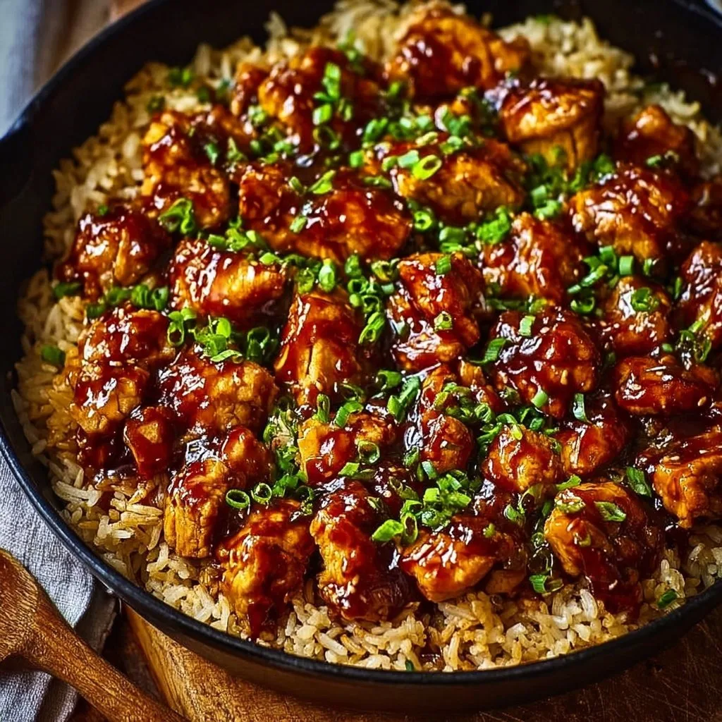 One-Pan Honey BBQ Chicken & Rice