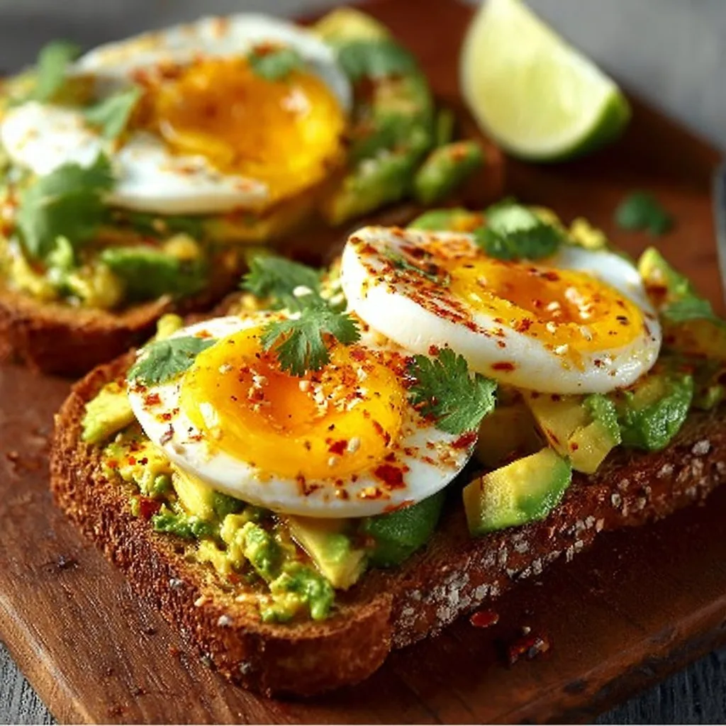 Spicy Chili Butter Avocado Toast with Eggs