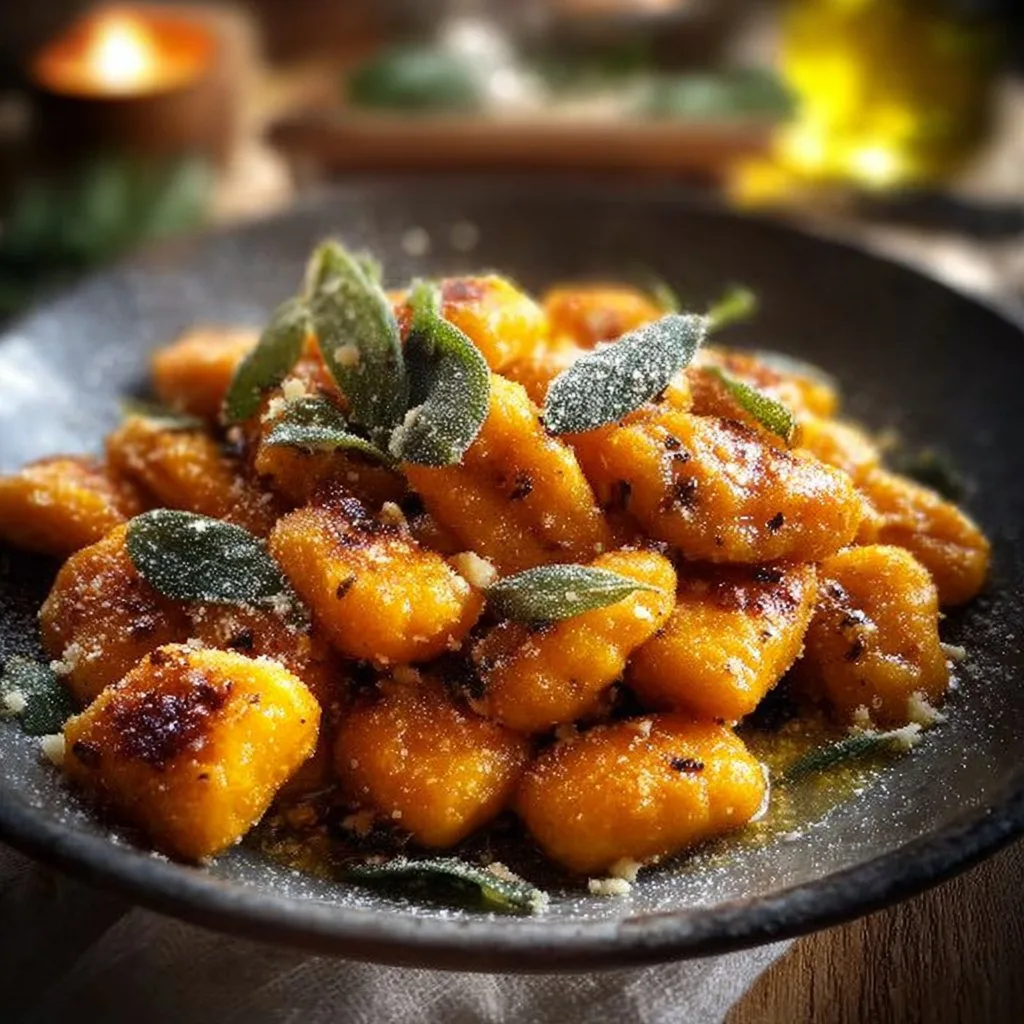 Rustic Italian Pumpkin Gnocchi with Sage Butter