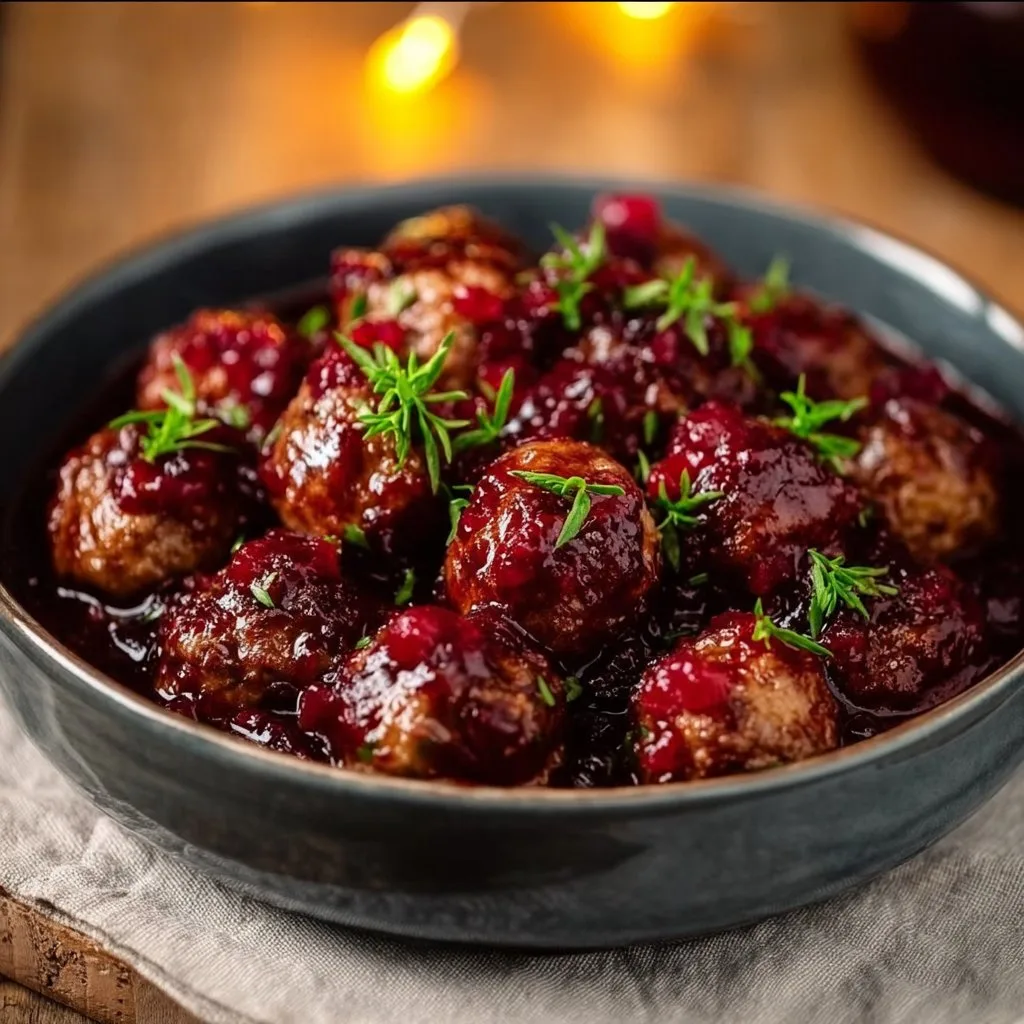 Christmas Cranberry Meatballs