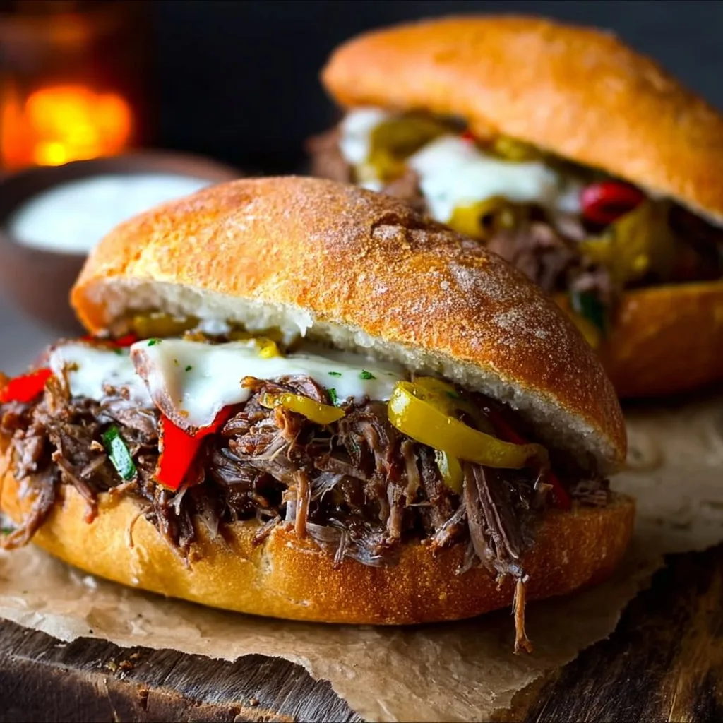 Crock Pot Italian Beef Sandwiches Recipe