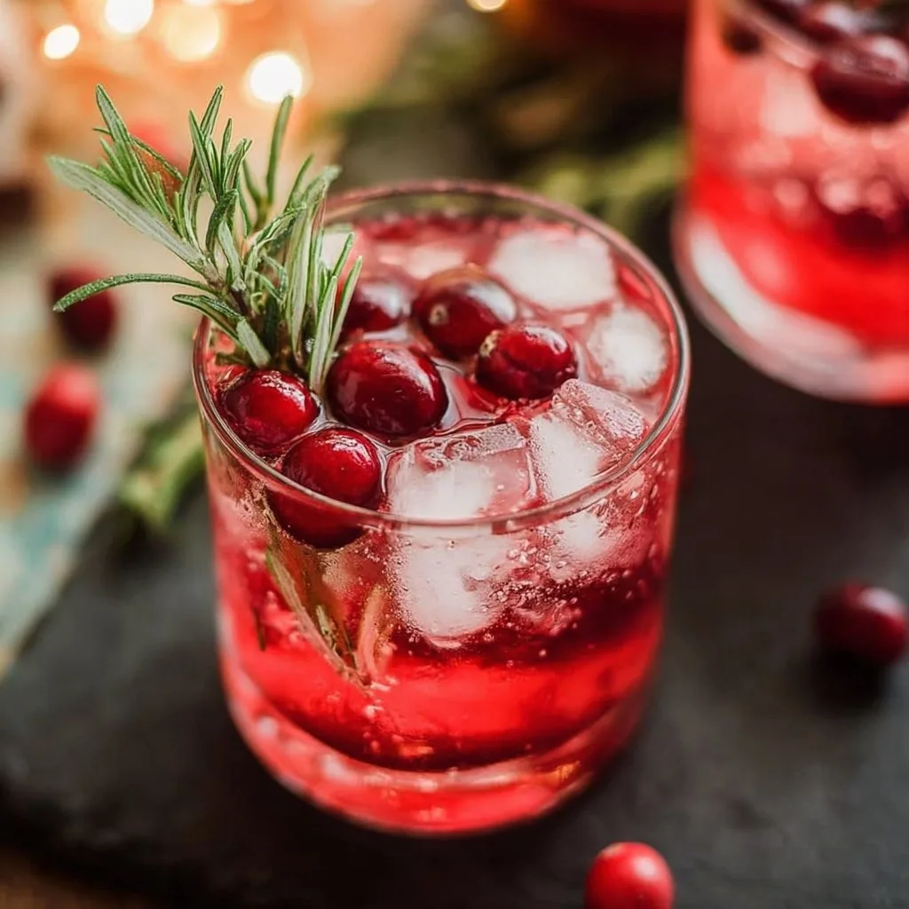 Quick Christmas Cranberry Spritzer
