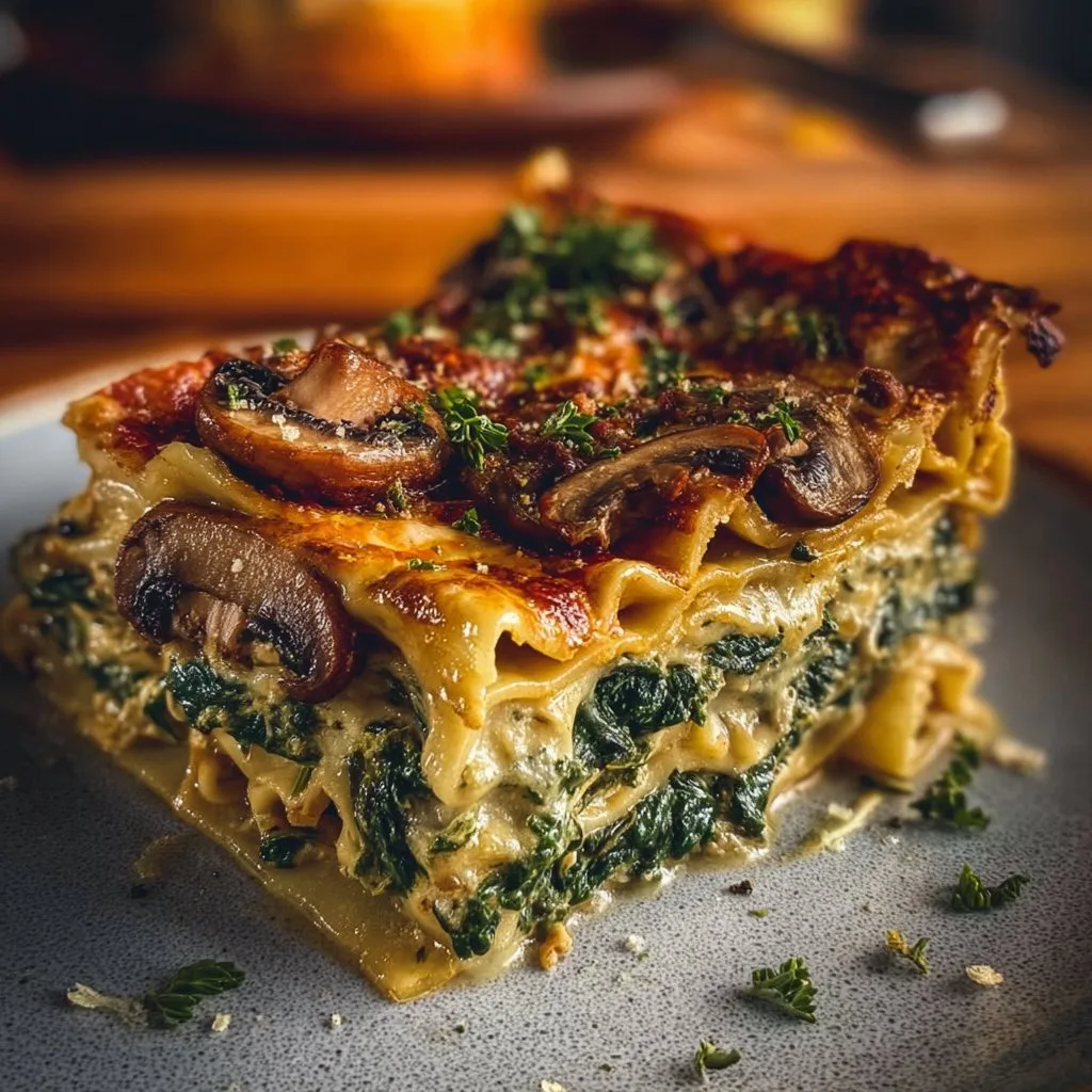 Mushroom And Spinach Lasagna