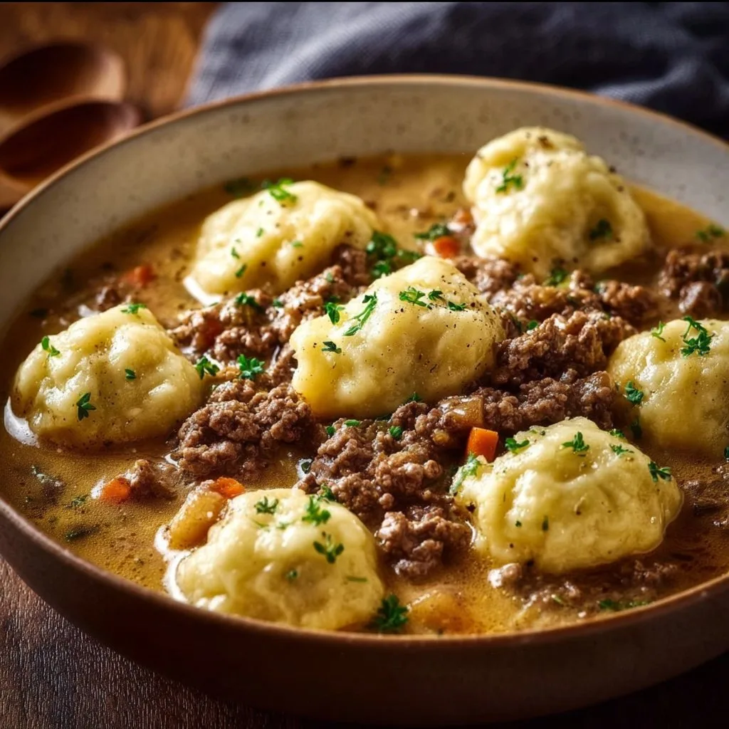 Ground Beef and Dumplings