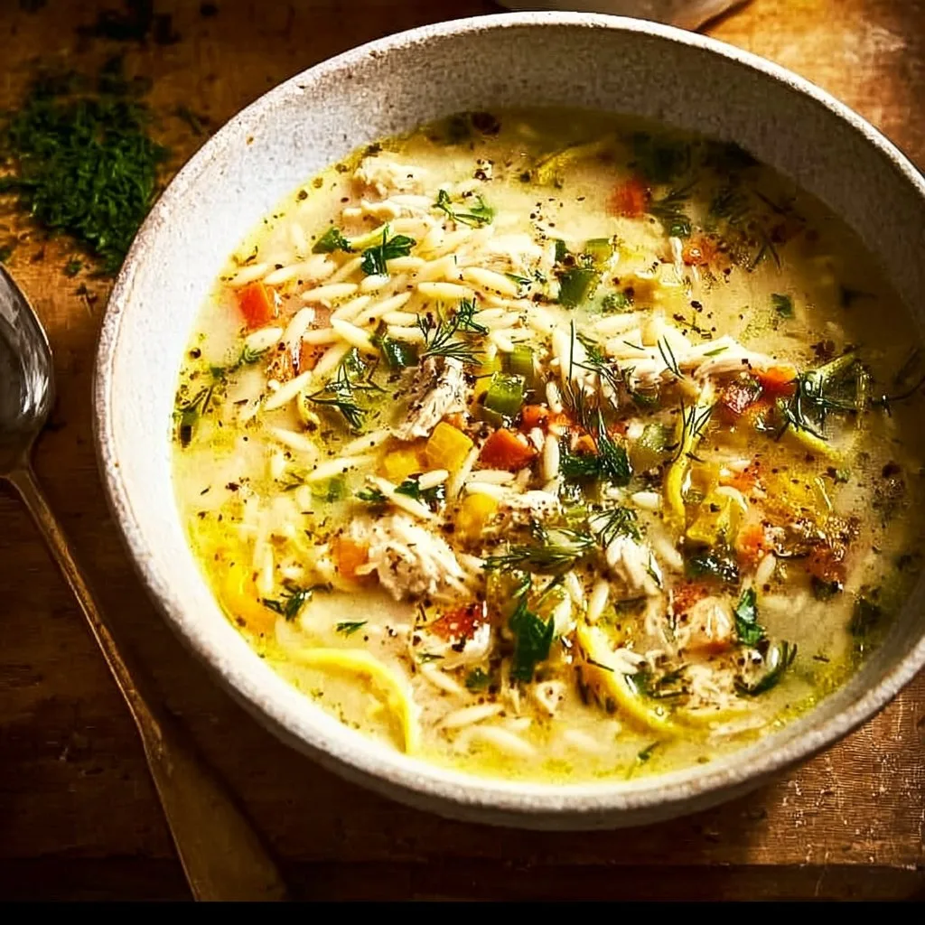 Lemony Chicken Orzo Soup 4 Lemony Chicken Orzo Soup