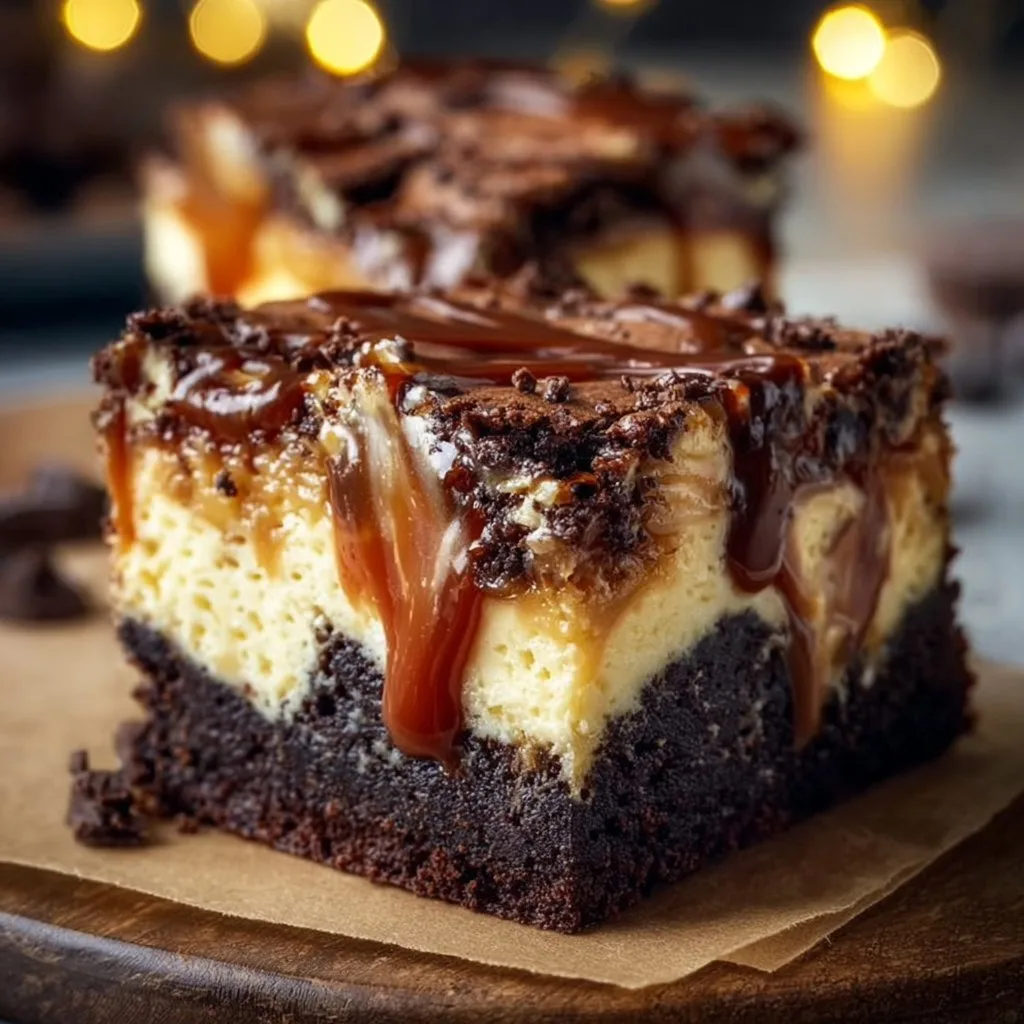 Caramel Cheesecake Brownies