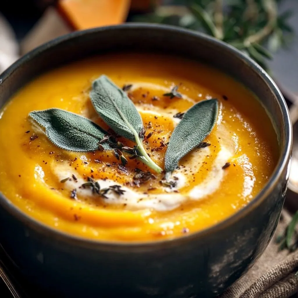 Easy Sage Roasted Butternut Squash Soup