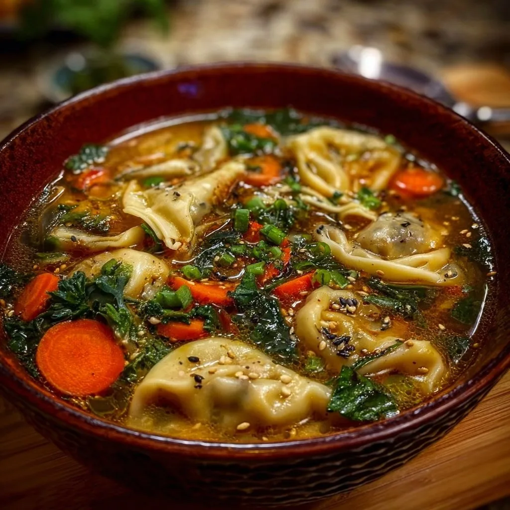 Potsticker Soup with Veggies