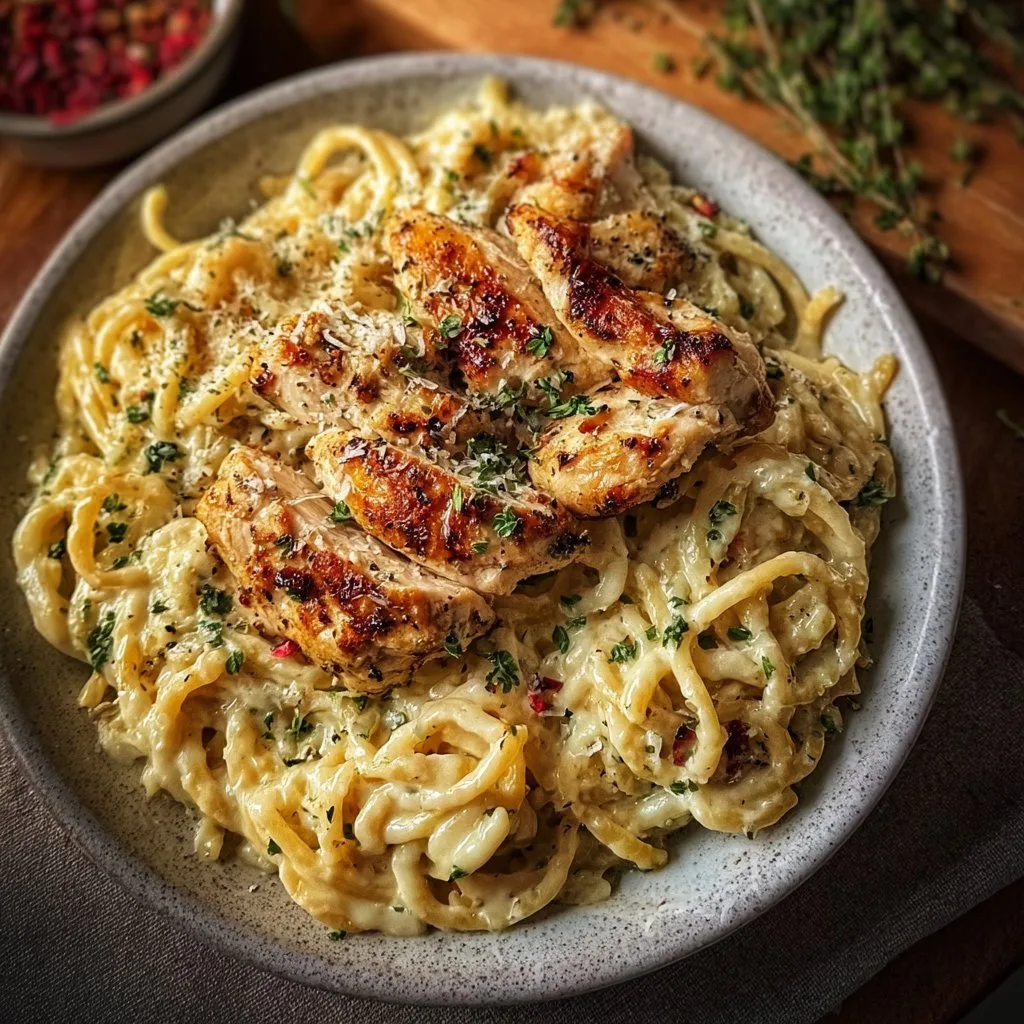 Creamy Garlic Parmesan Chicken Pasta