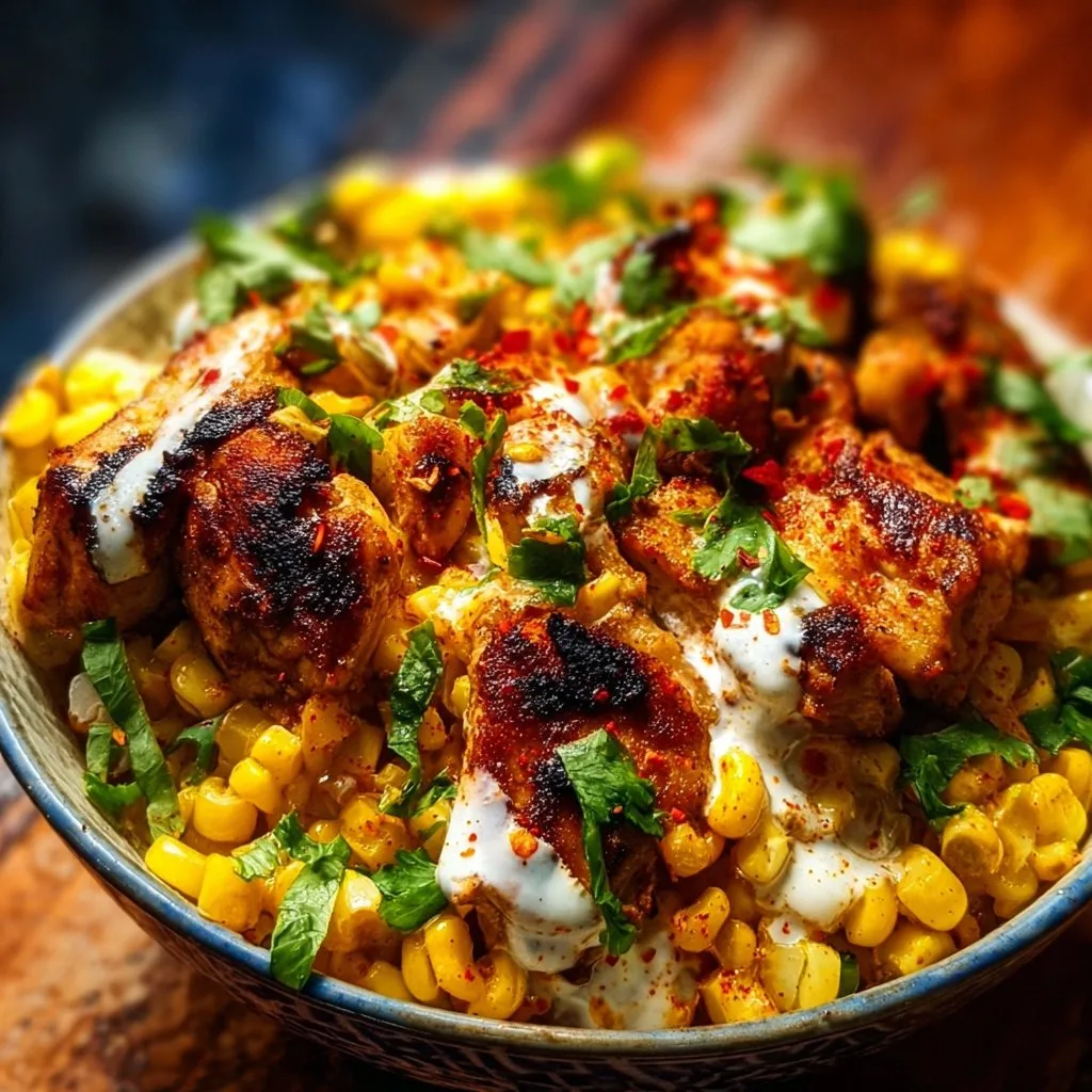 Tasty Street Corn Chicken Bowl - Alrightwithme