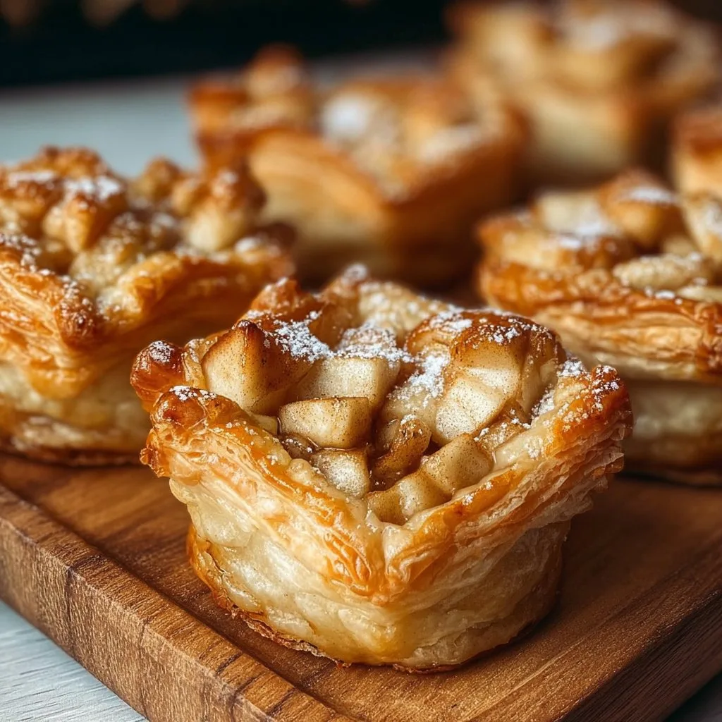 Mini Apple Pies With Puff Pastry (No Peeling)