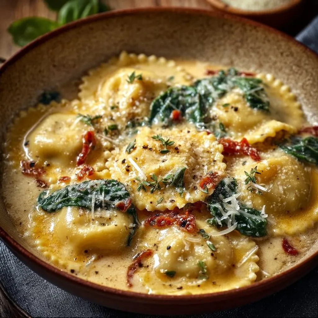 Creamy Tuscan Ravioli