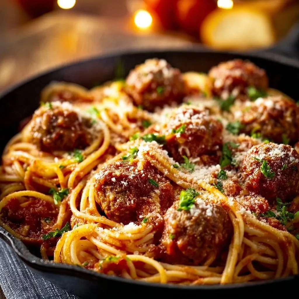 Baked Spaghetti and Meatballs