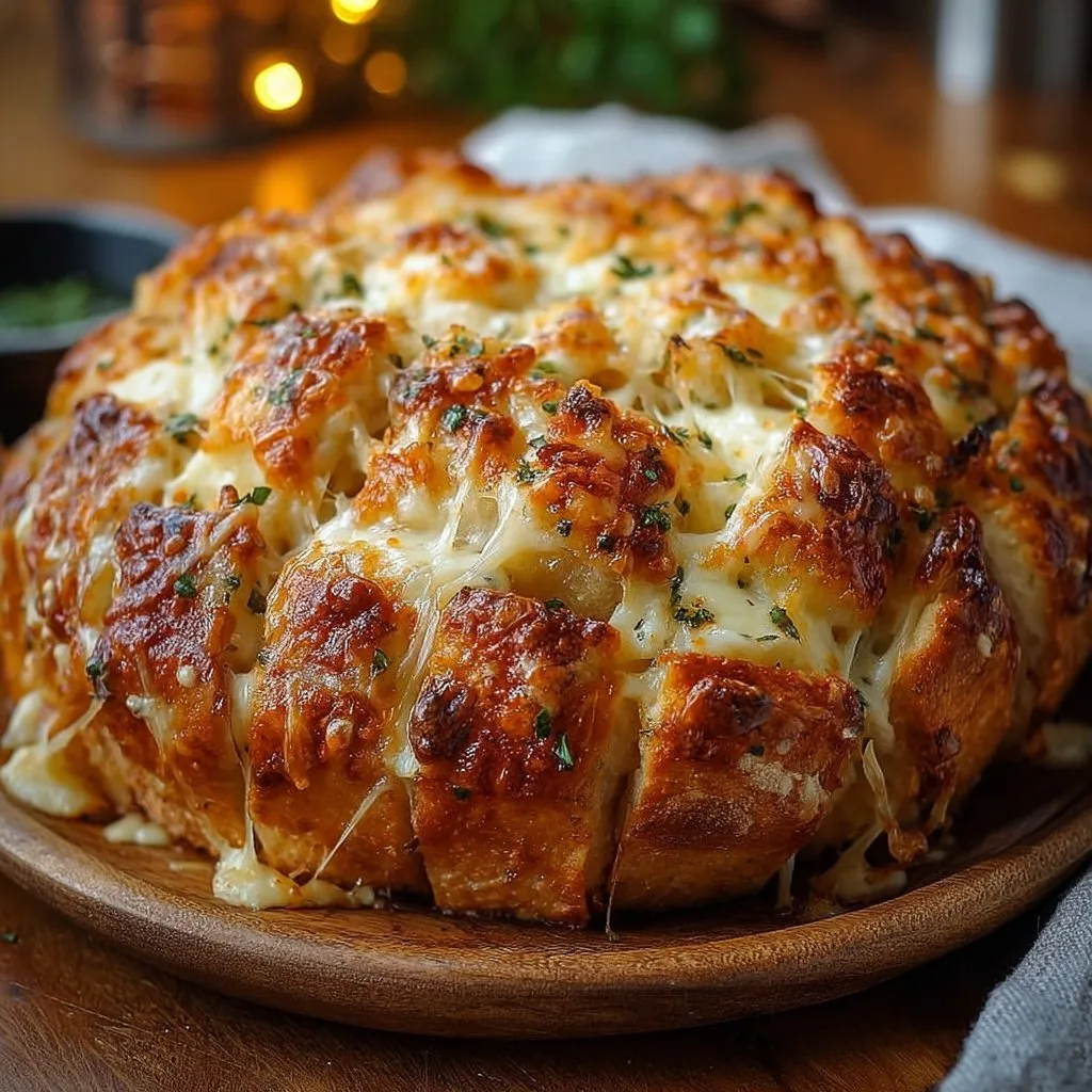 Cheesy Garlic Bliss Pull-Apart Bread Recipe: Irresistibly Easy Delight