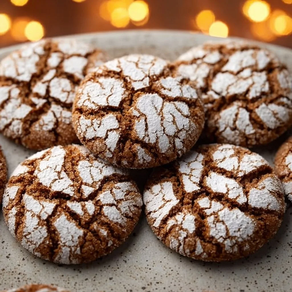 Gingerbread Crinkle Cookies