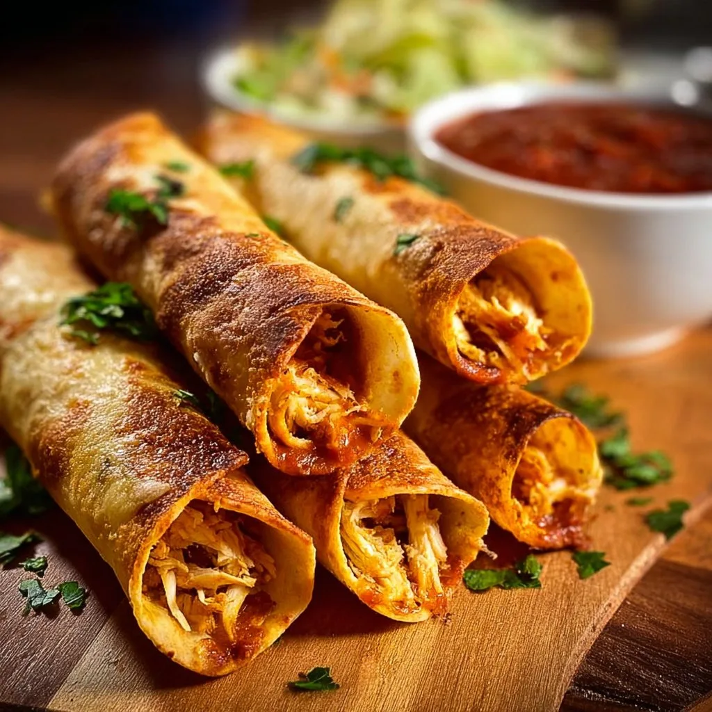 Easy Baked Chicken Taquitos
