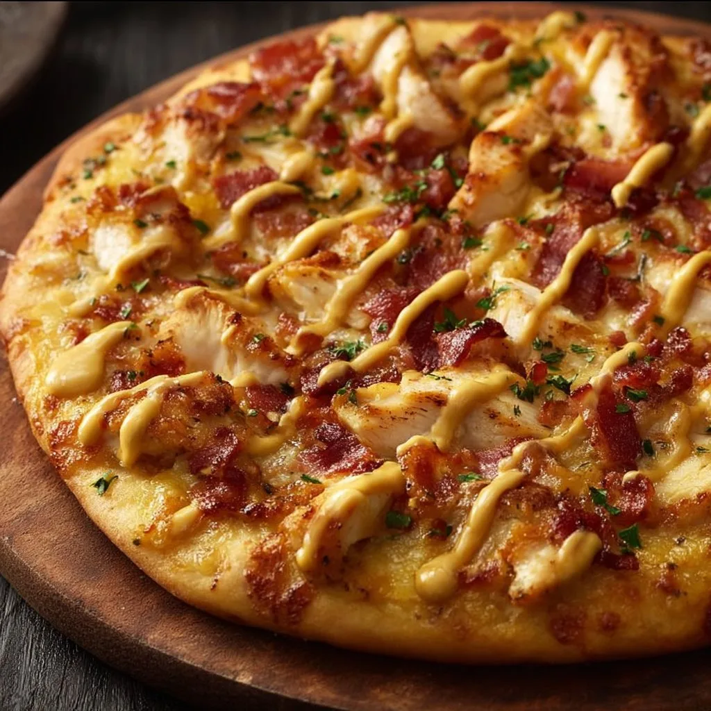 Honey Mustard Chicken and Bacon Pizza 4 Honey Mustard Chicken and Bacon Pizza Recipe