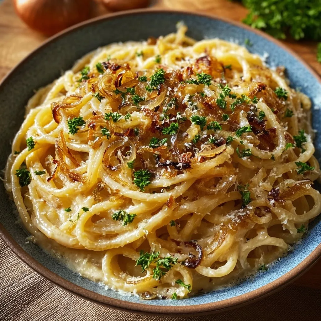 Creamy French Onion and Browned Butter Pasta