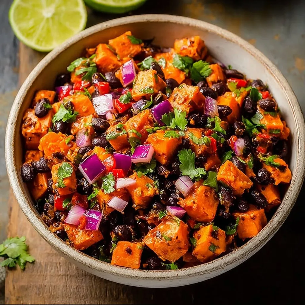 Roasted Sweet Potato Black Bean Salad 3 Roasted Sweet Potato Black Bean Salad
