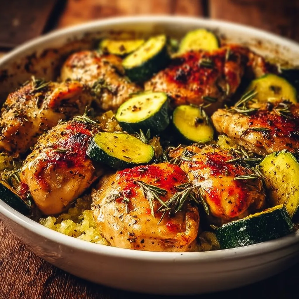 Baked Chicken and Zucchini