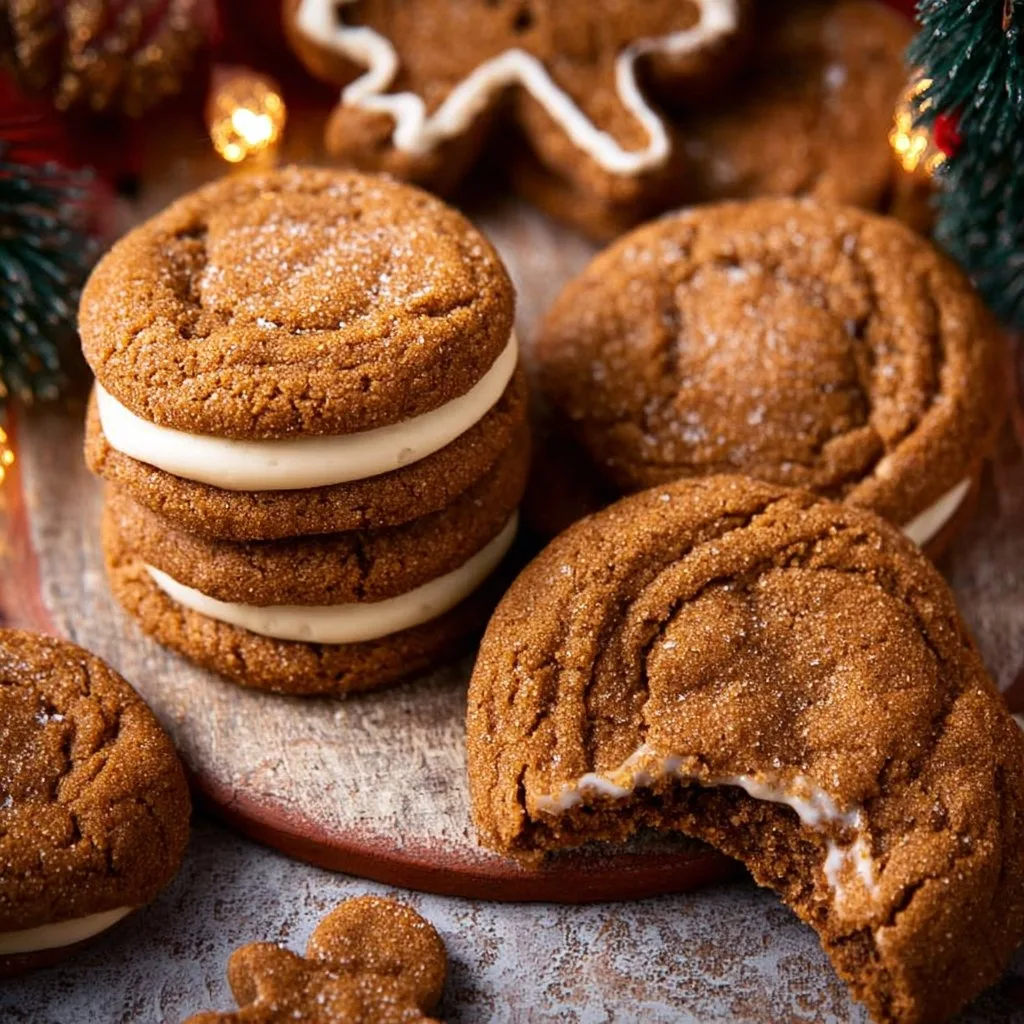 Gingerbread Cheesecake Cookies