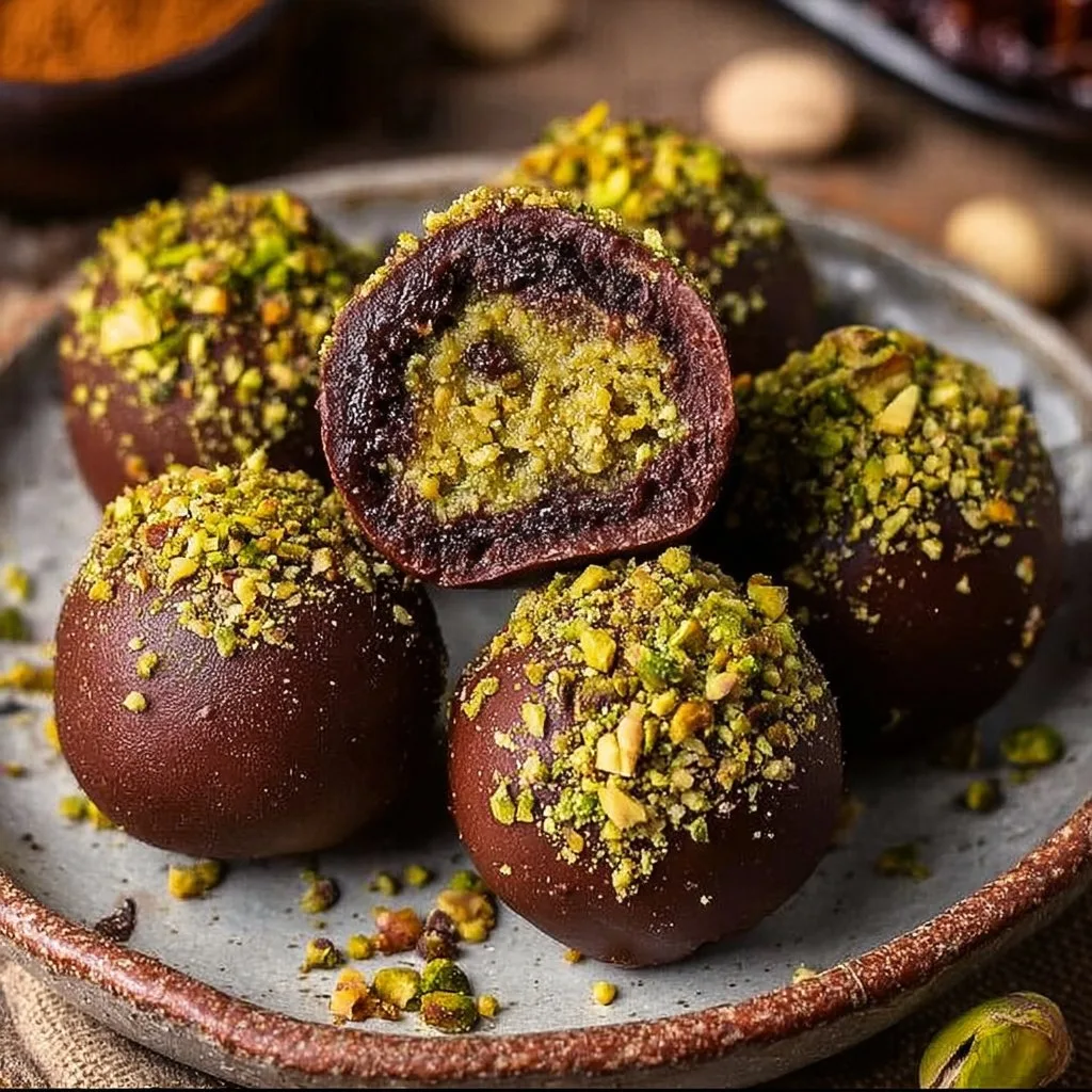 Dubai Chocolate Balls with Pistachio Kunefe Filling