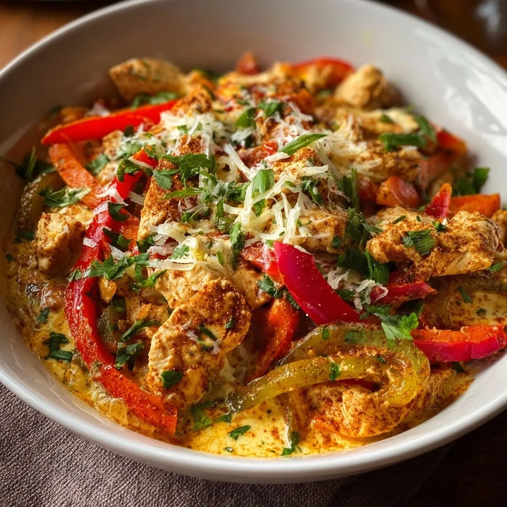 Creamy Chicken Fajita Bowl Recipe